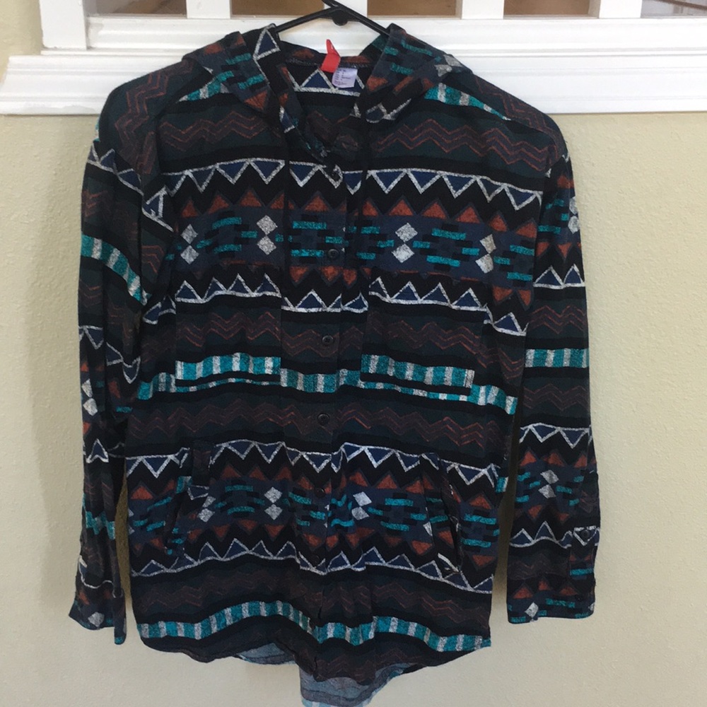 Button up hoodie